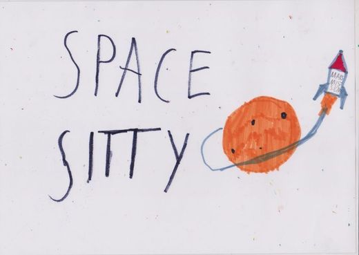 Flagge von Space Sitty