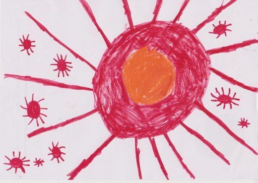 Flagge von Rote Sonne